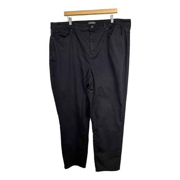 NYDJ Margot Girlfriend Black Jeans Cool Embrace Lift Tuck Rolled Cuffs Size 18W - Picture 10 of 13